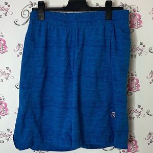 MPG shorts long sport shorts gym workout Black and Blue Athletic Shorts logo